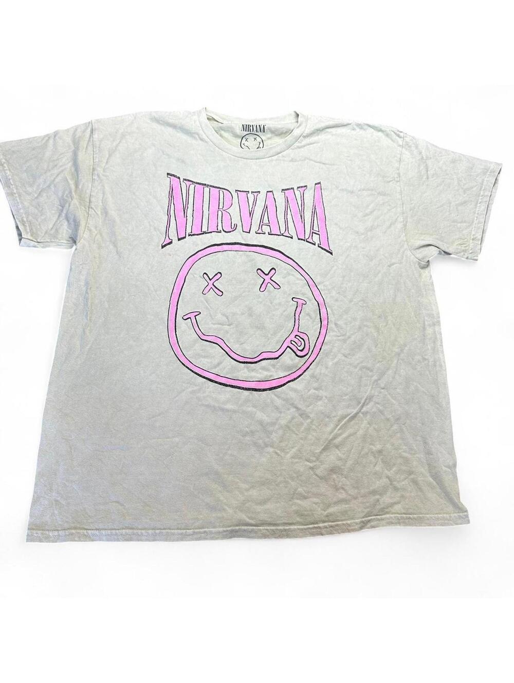 Nirvana Smiley Face T-Shirt, XL